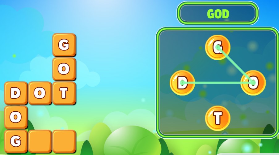 Crossword Kingdom, a difficult vocabulary game, requires you to solve a crossword. By connecting letters, you can create any meaningful word.