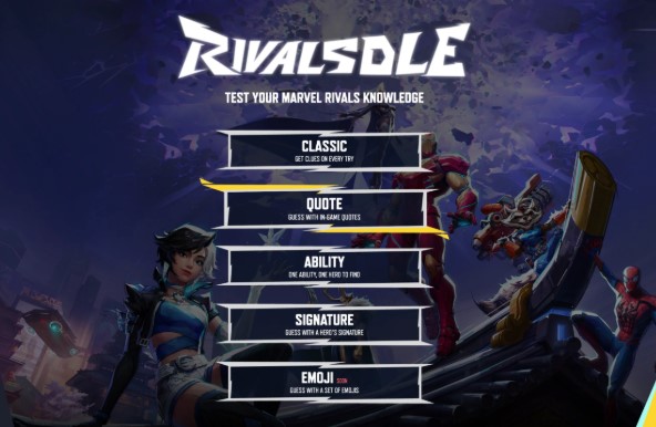 Guess the Marvel Rival character daily! Play Rivalsdle now!